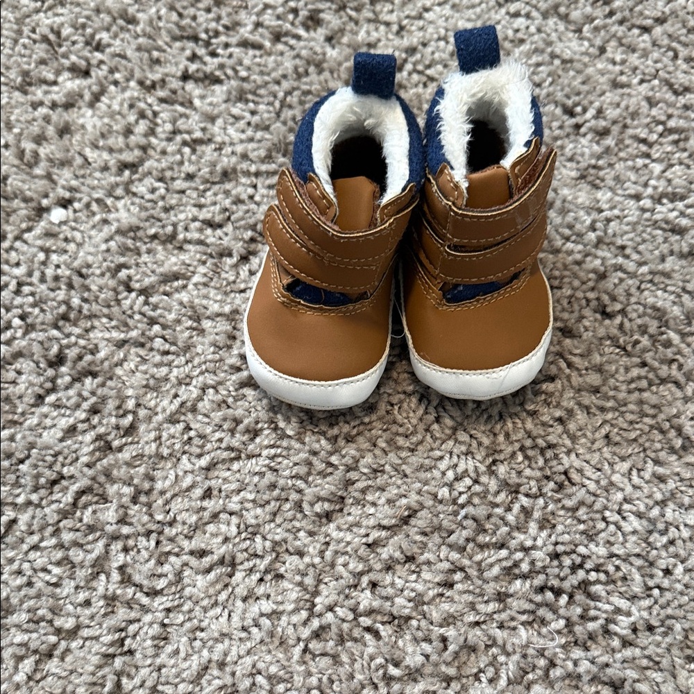 Stylish Brown and Blue Baby  Boots